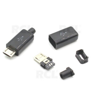 PLUG micro USB B type  (DIY 4in1), Gold black CKI830GJ.jpg