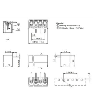 KALADĖLĖ KONTAKTINĖ 3pin kištukas, lituojama, kampu žingsnis 3.5mm,  300V 8A CKK30xK_U_b.jpg