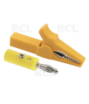 CROCODILE CLIPS 55mm + PLUG 'banan' ø4mm yellow CKR075.jpg