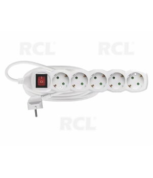 УДЛИНИТЕЛЬ 3гнёзда, 230VAC, 5m, с заземлением, с выключателем CLA0153J.jpg
