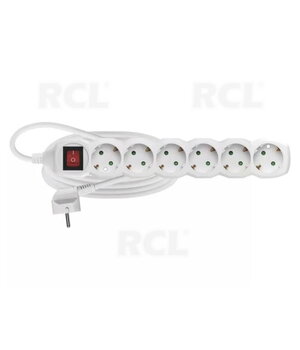 УДЛИНИТЕЛЬ 6гнёзд, 2м, с заземлением, 230В, с выключателем CLA0161J.jpg