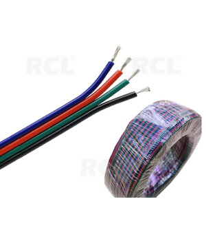 LAIDŲ PLOKŠČIA PYNĖ 4x0.25mm², AWG24, tinka LED RGB juostų pajungimui CLAP04.jpg