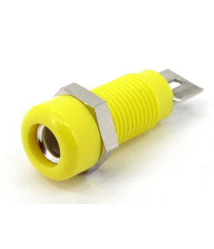 SOCKET ø4mm 'banan' type, yellow, isolated CLI153G.jpg