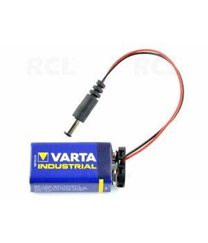 LIZDAS - ADAPTERIS 9V 6F22 baterijai su 2.1/5.5mm kištuku, ilgis 195mm CLI231+2.jpg