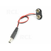 LIZDAS - ADAPTERIS 9V 6F22 baterijai su 2.1/5.5mm kištuku, ilgis 195mm CLI231.jpg
