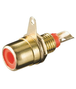 ГНЕЗДО RCA корпусное красное мини, gold-plated CLI379M.jpg