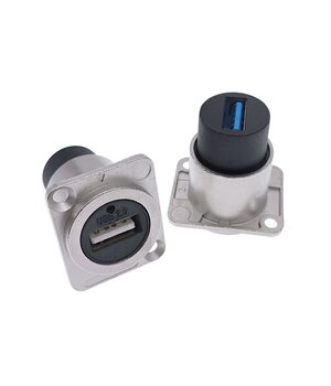 Socket USB 2.0, panel D type Metal mounting CLI8101.jpg