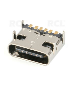 Lizdas USB 3.1 C-type, SMT kampu 90°, 6pin CLI846.jpg