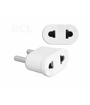 ADAPTERIS - PERĖJIMAS  AC/AC Euro => USA, baltas, kelioninis CPE010.jpg