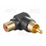 ADAPTERIS - PERĖJIMAS  RCA (K) <-> RCA (L), 90° kampu juodas CPE108J.jpg