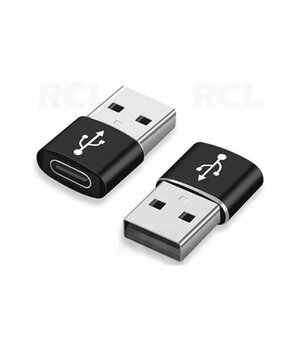 ADAPTER OTG USB A 2.0 (M) <-> USB C type (F), black CPEK018.jpg