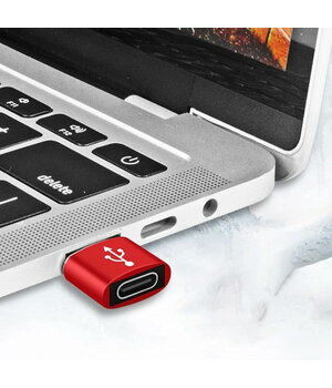 ADAPTER OTG USB A 2.0 (M) <-> USB C type (F),  red CPEK018R+1.jpg