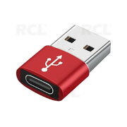 ADAPTERIS OTG USB A 2.0 (K) <-> USB C type (L), raudonas CPEK018R.jpg