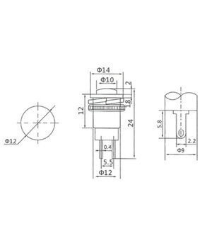 Кнопочный переключатель ON-(OFF) 1A / 250VAC, ø14мм, M12, красный CPR008X_b.jpg
