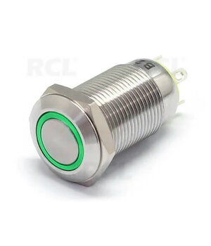 КНОПКА ON-(OFF) 12V DC, 3A, ø12 мм, IP67, с зеленой светодиодной индикацией CPR01911Z.jpg