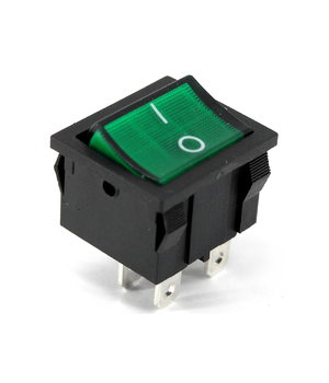 КЛАВИШНЫЙ ПЕРЕКЛЮЧАТЕЛЬ 6A / 230VAC, 10A / 125VAC, 4пина, зелённый, 22x19мм, 2x ON-OFF CPR415Z.jpg