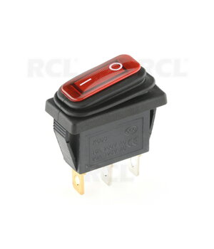 КЛАВИШНЫЙ ПЕРЕКЛЮЧАТЕЛЬ 15A/250V, 20A/125VAC, 1 полюс, герметичный, красный, ON-OFF CPR443R.jpg