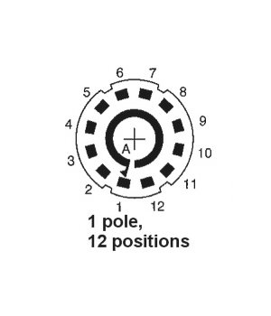 PERJUNGIKLIS GALETINIS 12padėčių x 1sekcija, 0.3A  / 125VAC, 1A / 30VDC, su auselėmis CPR6XX+112.jpg