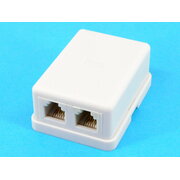 WALL TELEPHONE OUTLET 6P4C, 2x Females 4pin CRO120.jpg