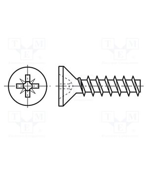 3034253 Screw; for plastic; 2.2x14; Head: countersunk; Pozidriv; PZ1; steel Jd8vhHtMVesHqDCzf7PY39aLJmKdiA3H_Z1djpe1wSk