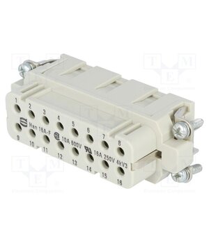 09200163101 Connector: HDC; contact insert; female; 16A; 250V; Han® A; PIN: 16 NRcKFU6PcnnoMf1uaspI_NWwAGOK5lPXOMZeHAFLvLw