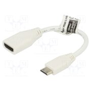 MINI HDMI C/M TO STANDARD HDMI A/F 10 W Accessories: connection cable; white; 100mm aK6X8yapF-Y4T9ngZbFgyZmOf4FwAuCCFq7yfR4f1Ac