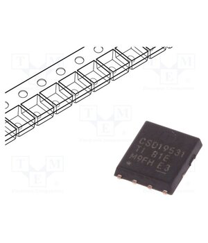 CSD19531Q5AT Transistor: N-MOSFET; unipolar; 100V; 100A; 125W; VSONP8; 5x6mm gZbZLhsqXbYOYfXg0hTP0gawGaev2PXMdUG4iIVvUDw