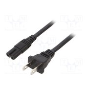 6010.5278 Cable; 2x18AWG; IEC C7 female,NEMA 1-15 (A) plug; PVC; 4m; black UmYduaAZWRmuxn6TJoXztyfDASUeJ32ynf4XsXgb_DY