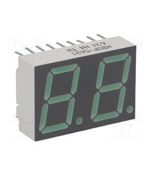 HDSP-5621 Display: LED; 7-segment; 14.22mm; 0.56"; No.char: 2; green; anode VCd_phrlUHWmeMLmPAsZNPPycZiVFgouQen8ja0FwJk