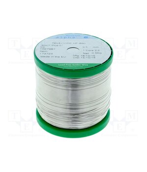 TELECORE HF-850 SNCX PLUS 07 0,5MM Tin; lead free; Sn99,3Cu0,7; 0.5mm; 0.5kg; reel; 227÷229°C; 2.2% F6sQHIfmxPsnziwiJWtlBaE_haOLfgtfO91Jw07pSjo
