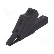 65.9188-21 Crocodile clip; 10A; 60VDC; 30VAC; black; Plating: nickel plated iVqKlzhfXubrlQ31yw0U54ogpKhhe72ON8LF6wHsBUk