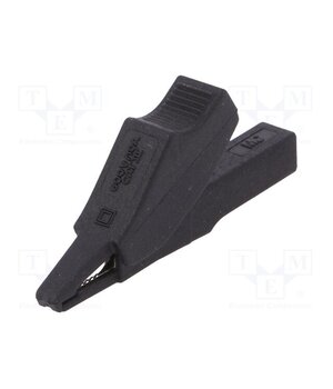 65.9188-21 Crocodile clip; 10A; 60VDC; 30VAC; black; Plating: nickel plated iVqKlzhfXubrlQ31yw0U54ogpKhhe72ON8LF6wHsBUk