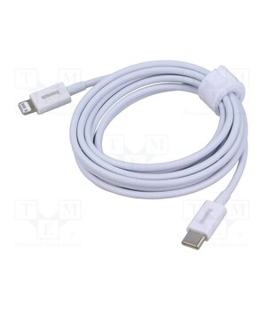 CATLYS-C02 Cable; Apple Lightning plug,USB C plug; 2m; white; 20W BH4ZnmT2jas8kk219kD6N0uuvWqKoOZNCOqSRe1h36Q