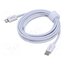 CATLYS-C02 Cable; Apple Lightning plug,USB C plug; 2m; white; 20W BH4ZnmT2jas8kk219kD6N0uuvWqKoOZNCOqSRe1h36Q