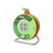 M01802 Extension lead; 3x1.5mm2; reel; Sockets: 4; PVC; orange; 40m VDpcyTv4uRy7WFvKhiMgUoJTbPElBI0woO970ULYruk