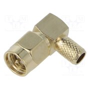 R-544 RG58 Connector: SMA; plug; male; angled 90°; 50Ω; soldering,crimped koyz_FxhzZC4PwFexThmJmv8AAE9HBt6K1W6YRGAzUY