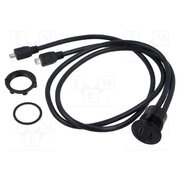 MICRO USB-02-BK Adapter cable; for panel mounting,rear side nut; USB 2.0 XxfygdrwvhVwcpRKgl3lZk2bvI-dZ5xOxh-YNIOGQbE