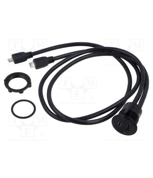 MICRO USB-02-BK Adapter cable; for panel mounting,rear side nut; USB 2.0 XxfygdrwvhVwcpRKgl3lZk2bvI-dZ5xOxh-YNIOGQbE