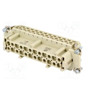 09330242701 Connector: HDC; contact insert; female; 16A; 500V; Han E®; PIN: 24 B8BR6pzpaMkYFGRWX4k-HkoUKOcBRRoQ64KGyA-QBSo
