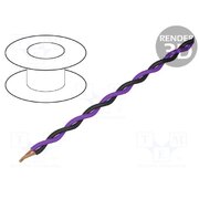 TSK1130 VIOLET BLACK Wire: assembly; 2x0.25mm2; stranded; Ext.dimensions: 2x1.4mm; 100m w79pweE9ksy7yJrAAdnBAgEaqMl51GG2HgMYNoNvlVI