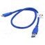CA-US3M-10CC-0005-B Cable; USB 3.0; USB A socket,USB B micro plug; gold-plated; 0.5m bjhduKPB4vEAfdcOEpjhOIFr2_5UAA7akmjGlcbNFGI