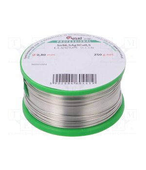SN99CU07AG03-1.1.3/3.0% Ø 0.80 250 Tin; lead free; Sn96,5Ag3Cu0,5; 0.8mm; 250g; reel; 217÷219°C; 3% SyK_gLr7RO6KG11TGvujmiPXOFrgkhgiVzpUO30_H0k