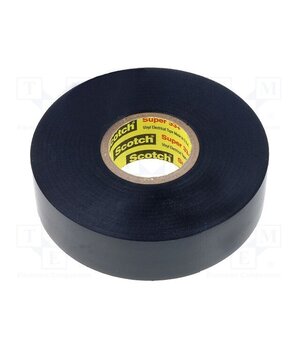 SCOTCH SUPER 33+ Tape: electrical insulating; W: 19mm; L: 20m; Thk: 0.18mm; black lOBwK6h9r99xE7EeSvUtDERzHEg2oUHtD6S0QjEbK74