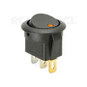 ROCKER SWITCH ON-OFF 12V DC 20A, with red dot indication / ø20mm