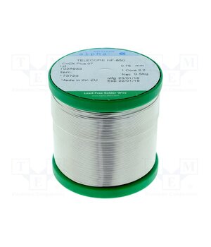 TELECORE HF-850 SNCX PLUS 07 0,75MM Tin; lead free; Sn99,3Cu0,7; 0.75mm; 0.5kg; reel; 227÷229°C; 2.2% AUhxzStdjWf79hSMeO8ti6qqBhaJZwFz8Ll3_Xnv5z8