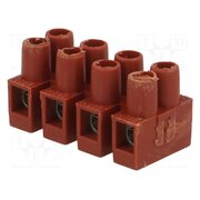 BM 92FS4 Connector: terminal block; 250V; with wire protector; brown O18WAW9vNVuoiDmiIHNBbGYABEhsxZpzdEjCm0OuwVo
