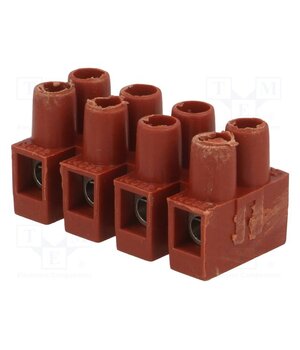 BM 92FS4 Connector: terminal block; 250V; with wire protector; brown O18WAW9vNVuoiDmiIHNBbGYABEhsxZpzdEjCm0OuwVo