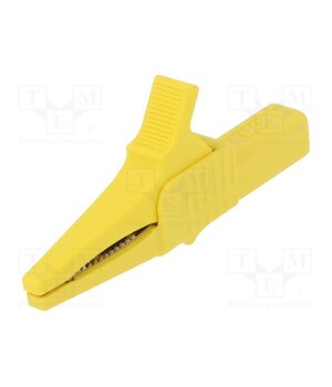 66.9755-24 Crocodile clip; 32A; 1kVDC; yellow; Grip capac: max.20mm Xgmzer7mMm8wGp3TiruRnPzD2vWdChZZLUhNlYnpBdg