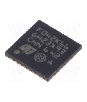 STM32F042K6U6 IC: STM32 ARM microcontroller; 48MHz; UFQFN32; 2÷3.6VDC; STM32F0 RcU6rHQeNoZXCm04yQJ45CXLeP5lqUmwLVPDt5xUtz4