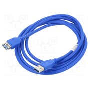 CA-US3E-10CC-0018-B Cable; USB 3.0; USB A socket,USB A plug; gold-plated; 1.8m; blue SaDeoy0GnB4jn2Ml2SKJTxS-NZkEamCtpDPnsxxMTY8